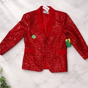 Tipsy Elves Red Sequin Performance Jacket